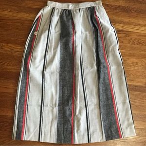 vintage 80s rayon blend skirt 5/6 24” waist modest